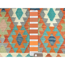Load image into Gallery viewer, 10&#39;4&quot;x16&#39;1&quot; Colorful, Hand Woven Afghan Kilim with Geometric Design, Flat Weave Veggie Dyes Organic Wool, Reversible Oversized Oriental Rug FWR489558