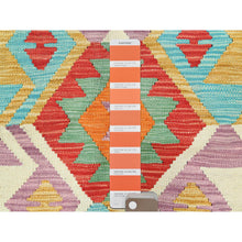 Load image into Gallery viewer, 5&#39;x6&#39;8&quot; Colorful, Flat Weave Extra Soft Wool, Hand Woven Afghan Kilim with Geometric Design, Vegetable Dyes Reversible, Oriental Rug FWR493458