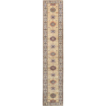 Load image into Gallery viewer, 2&#39;7&quot;x13&#39;6&quot; Chamomile, Afghan Super Kazak Natural Dyes Densely Woven, Soft Wool Hand Knotted, Runner Oriental Rug FWR496326