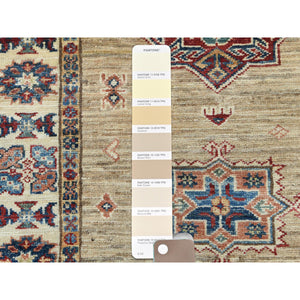 2'7"x13'6" Chamomile, Afghan Super Kazak Natural Dyes Densely Woven, Soft Wool Hand Knotted, Runner Oriental Rug FWR496326