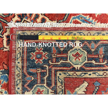 Load image into Gallery viewer, 3&#39;1&quot;x4&#39;10&quot; Imperial Red, Pure Wool Hand Knotted, Afghan Peshawar with All Over Heriz Design Natural Dyes, Oriental Rug FWR497022