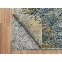 Load image into Gallery viewer, 9&#39;x12&#39; Bone Color, Dense Weave Persian Knot, Organic Wool Hand Knotted, Abstract Design, Oriental Rug FWR498288