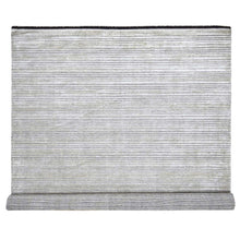 Load image into Gallery viewer, 10&#39;x14&#39; Taupe, Modern Textured and Variegated Line Design, Wool and Plant Based Silk, Hand Loomed, Oriental Rug FWR504990