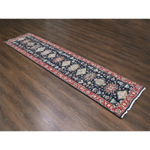 Load image into Gallery viewer, 2&#39;9&quot;x11&#39;10&quot; Pastel Black, Hand Knotted Karajeh Design with Tribal Medallions, Organic Wool, Natural Dyes, Runner Oriental Rug FWR507132