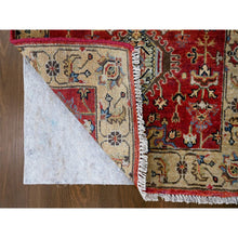 Load image into Gallery viewer, 2&#39;9&quot;x10&#39; Crimson Red, Hand Knotted, Organic Wool, Karajeh Design, Soft to the Touch Pile, Runner Oriental Rug FWR507918