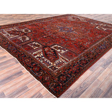 Load image into Gallery viewer, 10&#39;x12&#39;5&quot; Barn Red, Semi Antique Persian Heriz, Good Condition, Rustic Feel, Worn Wool, Hand Knotted, Oriental Rug FWR514038