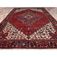 Load image into Gallery viewer, 9&#39;9&quot;x13&#39;3&quot; Imperial Red, Semi Antique Persian Heriz, Good Condition, Distressed Look, Pure Wool, Hand Knotted, Oriental Rug FWR514092