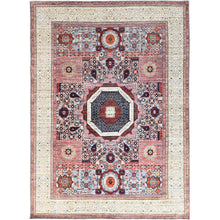 Load image into Gallery viewer, 8&#39;10&quot;x12&#39; Candy Red, Natural Wool, 200 KPSI, 14th Century Mamluk Dynasty Pattern, Vegetable Dyes, Hand Knotted, Oriental Rug FWR515226