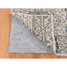 Load image into Gallery viewer, 8&#39;2&quot;x10&#39;5&quot; Nevada Gray, Ottoman Mamluk Crisscross Design, Hand Knotted, Undyed Natural Wool, Oriental Rug FWR522354