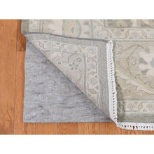 Load image into Gallery viewer, 9&#39;x12&#39; Deep Taupe, Pure Silk, Oushak Design, Hand Knotted, Oriental Rug FWR522552