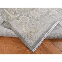 Load image into Gallery viewer, 9&#39;x12&#39; Deep Taupe, Pure Silk, Oushak Design, Hand Knotted, Oriental Rug FWR522552