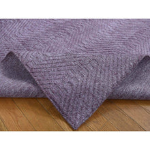 Load image into Gallery viewer, 5&#39;1&quot;x7&#39;1&quot; Wine Dregs Purple, Hand Loomed, Tone on Tone, Pure Wool, Oriental Rug FWR522960