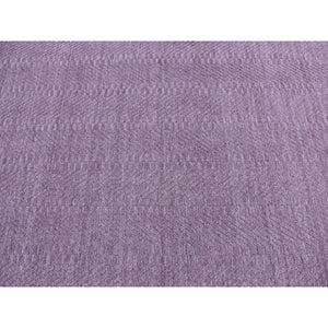 5'1"x7'1" Wine Dregs Purple, Hand Loomed, Tone on Tone, Pure Wool, Oriental Rug FWR522960
