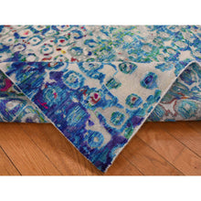 Load image into Gallery viewer, 5&#39;1&quot;x7&#39; Sapphire Blue, THE PEACOCK, Sari Silk, Hand Knotted, Oriental Rug FWR523014