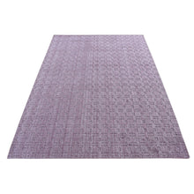 Load image into Gallery viewer, 5&#39;x7&#39; Twilight Lavender Purple, Tone on Tone Design, 100% Wool, Hand Loomed, Oriental Rug FWR523050