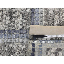 Load image into Gallery viewer, 5&#39;2&quot;x6&#39;10&quot; Timberwolf Gray, Silken, Roman Mosaic Design, Hand Knotted, Oriental Rug FWR523062