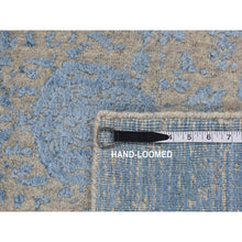 Load image into Gallery viewer, 2&#39;5&quot;x10&#39;1&quot; Baby Eyes Blue, Jacquard Hand Loomed, Wool and Art Silk, Pomegranate Design, Runner Oriental Rug FWR523482