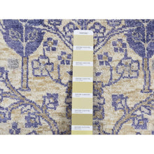 Load image into Gallery viewer, 2&#39;7&quot;x10&#39;1&quot; Medium Purple, Willow and Cypress Tree Design, Silk With Textured Wool, Hand Knotted, Runner Oriental Rug FWR523644