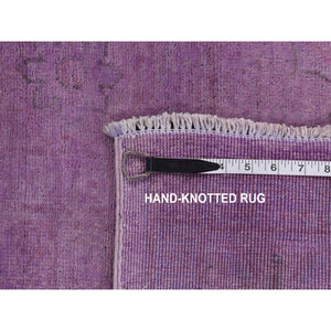 6'x9' Amethyst Purple, Overdyed Peshawar, Pure Wool, Hand Knotted, Oriental Rug FWR523926
