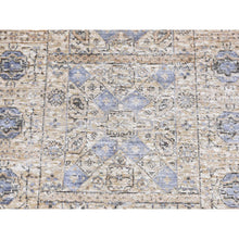 Load image into Gallery viewer, 2&#39;7&quot;x6&#39;1&quot; Chamomile Brown, Silk with Textured Wool, Mamluk Design, Hand Knotted, Runner Oriental Rug FWR524094