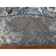 Load image into Gallery viewer, 8&#39;1&quot;x8&#39;1&quot; Dallas Cowboys Blue, Geological Galaxy Design, Wool and Pure Silk, Hand Knotted, Round Oriental Rug FWR524172
