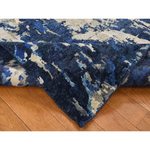Load image into Gallery viewer, 6&#39;x9&#39;1&quot; Millennium Blue, Modern Abstract Galaxy Design, Wool and Silk, Hand Knotted, Oriental Rug FWR524568