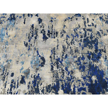 Load image into Gallery viewer, 6&#39;x9&#39;1&quot; Millennium Blue, Modern Abstract Galaxy Design, Wool and Silk, Hand Knotted, Oriental Rug FWR524568