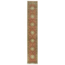 Load image into Gallery viewer, 2&#39;7&quot;x18&#39; Rufous Red, Hand Knotted, Natural Wool, Dense Weave, Soft and Plush Pile, Antiqued Tabriz Haji Jalili Design, XL Runner Oriental Rug FWR540642