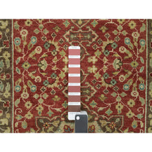 Load image into Gallery viewer, 2&#39;7&quot;x22&#39; Cherry Red, Antiqued Tabriz Haji Jalili Design, Fine Weave, Natural Dyes, All Wool, Plush Pile, Hand Knotted, XL Runner Oriental Rug FWR540696