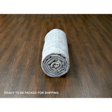 Load image into Gallery viewer, 10&#39;x13&#39;10&quot; Medium Gray, Abstract With Mosaic Design, Wool And Silk, Hand Knotted, Oriental Rug FWR60054