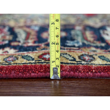 Load image into Gallery viewer, 5&#39;x6&#39;10&quot; Harvard Crimson Red, 100% Wool, Hand Knotted, Karajeh Design With Tribal Medallions, Oriental Rug FWR60120