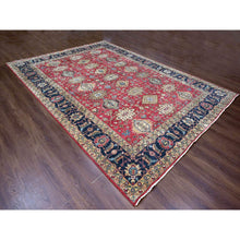 Load image into Gallery viewer, 10&#39;1&quot;x13&#39;10&quot; Falcons Red, Karajeh Design With Tribal Medallions, Soft Wool, Hand Knotted, Oriental Rug FWR60126