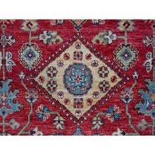 Load image into Gallery viewer, 10&#39;1&quot;x13&#39;10&quot; Falcons Red, Karajeh Design With Tribal Medallions, Soft Wool, Hand Knotted, Oriental Rug FWR60126