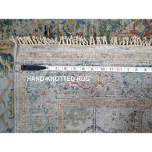 Load image into Gallery viewer, 3&#39;x4&#39;10&quot; Bright Gray, Broken And Erased Persian Heriz, All Over Design, Soft Color Palette, Hand Knotted, Organic Wool, Denser Weave, Oriental Rug FWR60204