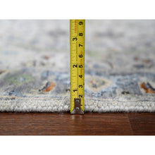 Load image into Gallery viewer, 2&#39;x3&#39; Ice Gray, Oushak With Floral Motifs, Natural Wool, Hand Knotted, Denser Weave, Mat, Oriental Rug FWR60264