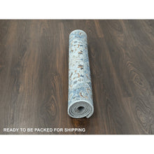 Load image into Gallery viewer, 3&#39;x4&#39;10&quot; Platinum Gray, Denser Weave, Oushak with Floral Motifs, Natural Wool, Hand Knotted, Oriental Rug FWR60270