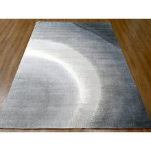 Load image into Gallery viewer, 9&#39;x11&#39;10&quot; Perfect Gray, THE MOONLIGHT, Modern Gradation Design, Thick and Plush, 100% Wool, Hand Knotted, Oriental Rug FWR60342