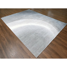 Load image into Gallery viewer, 9&#39;x11&#39;10&quot; Perfect Gray, THE MOONLIGHT, Modern Gradation Design, Thick and Plush, 100% Wool, Hand Knotted, Oriental Rug FWR60342