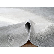 Load image into Gallery viewer, 9&#39;x11&#39;10&quot; Perfect Gray, THE MOONLIGHT, Modern Gradation Design, Thick and Plush, 100% Wool, Hand Knotted, Oriental Rug FWR60342