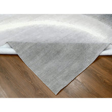 Load image into Gallery viewer, 9&#39;x11&#39;10&quot; Perfect Gray, THE MOONLIGHT, Modern Gradation Design, Thick and Plush, 100% Wool, Hand Knotted, Oriental Rug FWR60342
