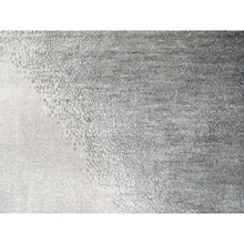 Load image into Gallery viewer, 9&#39;x11&#39;10&quot; Perfect Gray, THE MOONLIGHT, Modern Gradation Design, Thick and Plush, 100% Wool, Hand Knotted, Oriental Rug FWR60342