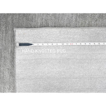 Load image into Gallery viewer, 9&#39;x11&#39;10&quot; Perfect Gray, THE MOONLIGHT, Modern Gradation Design, Thick and Plush, 100% Wool, Hand Knotted, Oriental Rug FWR60342