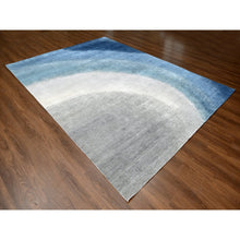 Load image into Gallery viewer, 9&#39;x11&#39;10&quot; THE OCEAN, Modern Gradation Design, Thick and Plush, Hand Knotted, 100% Wool, Oriental Rug FWR60354