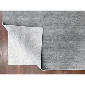 9'x11'10" THE OCEAN, Modern Gradation Design, Thick and Plush, Hand Knotted, 100% Wool, Oriental Rug FWR60354