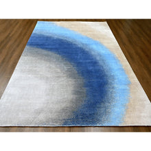 Load image into Gallery viewer, 9&#39;x11&#39;10&quot; The Sky And Ocean, Modern Gradation Design, Thick And Plush, 100% Wool, Hand Knotted, Oriental Rug FWR60360