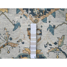 Load image into Gallery viewer, 11&#39;10&quot;x15&#39; Heavenly Gray, Broken And Erased Persian Heriz Design, Natural Wool, Soft Color Pallet, Hand Knotted, Densely Woven, Oversized, Oriental Rug FWR60366