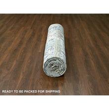 Load image into Gallery viewer, 11&#39;10&quot;x15&#39; Heavenly Gray, Broken And Erased Persian Heriz Design, Natural Wool, Soft Color Pallet, Hand Knotted, Densely Woven, Oversized, Oriental Rug FWR60366