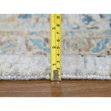 Load image into Gallery viewer, 11&#39;10&quot;x15&#39; Heavenly Gray, Broken And Erased Persian Heriz Design, Natural Wool, Soft Color Pallet, Hand Knotted, Densely Woven, Oversized, Oriental Rug FWR60366
