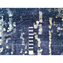 Load image into Gallery viewer, 8&#39;10&quot;x11&#39;9&quot; Aegean Blue, Modern Mosaic Design With Mix Of Gold, Hand Knotted, Persian Knot, Denser Weave, Wool And Silk, Oriental Rug FWR60372