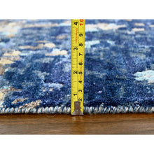 Load image into Gallery viewer, 8&#39;10&quot;x11&#39;9&quot; Aegean Blue, Modern Mosaic Design With Mix Of Gold, Hand Knotted, Persian Knot, Denser Weave, Wool And Silk, Oriental Rug FWR60372